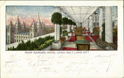 Roof Garden Hotel Utah Postcard