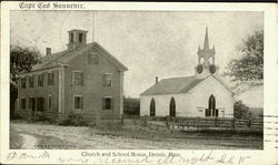 Church And School House Postcard