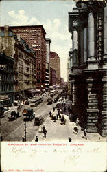 Randolph St, La Salle St Postcard