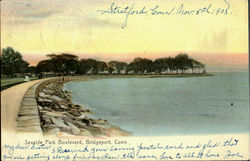 Seaside Park Boulevard Bridgeport, CT Postcard Postcard