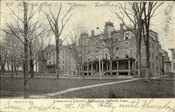 Connecticut Literary Institution Suffield, CT Postcard Postcard