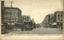 Junction Of Main And Pleasant Streets Postcard