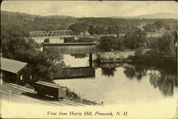 View From Harris Hill Penacook, NH Postcard Postcard