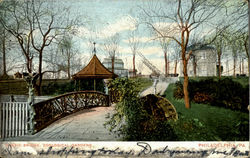 Rustic Bridge, Zoological Garden Postcard