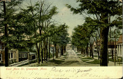 East Main St. Greenfield, MA Postcard Postcard