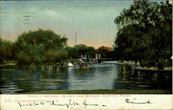 Public Garden Island And Bridge Boston, MA Postcard Postcard