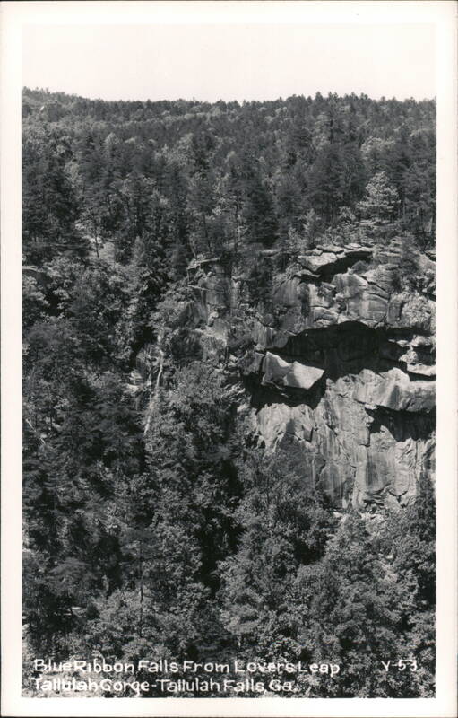 Blue Ribbon Falls From Lovers Leap, Tallulah Gorge Tallulah Falls Georgia