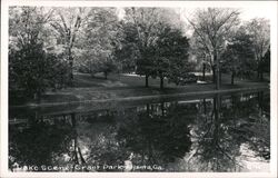 Lake Scene Grant Park Atlanta, GA Postcard