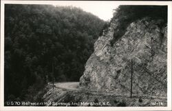 U.S. 70 Between Hot Springs and Marshall, NC Postcard