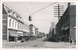 Street Scene - Franklin, TN Postcard
