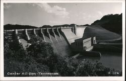 Center Hill Dam, Tennessee Postcard