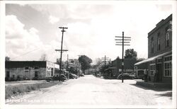 Red Boiling Springs TN Street Scene Main Street Vintage 1940s Postcard