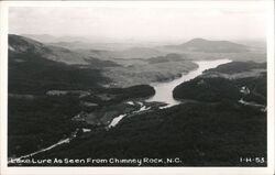 Lake Lure Aerial View from Chimney Rock, NC Postcard