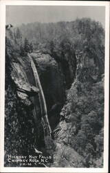 Hickory Nut Falls, Chimney Rock, NC Postcard