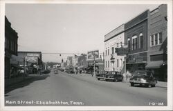 Main Street - Elizabethton, Tennessee Postcard