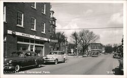 Wilson Drugs Store Street Scene Cleveland Tennessee Postcard