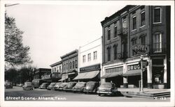Street Scene Strand Theater Woolworth's Annex Hotel Postcard