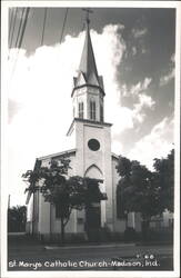 St. Mary's Catholic Church, Madison, Indiana Postcard