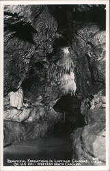 Linville Caverns on US 221 Western North Carolina Postcard