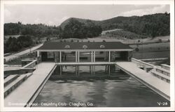 Clayton Country Club Swimming Pool Postcard