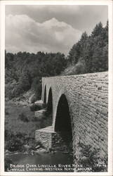 Bridge over Linville River near Linville Caverns Postcard