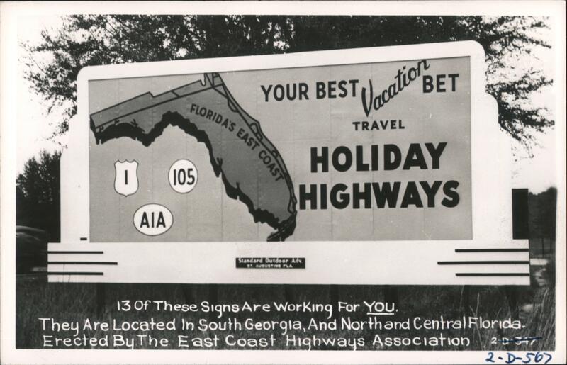 Holiday Highways Billboard, Florida's East Coast