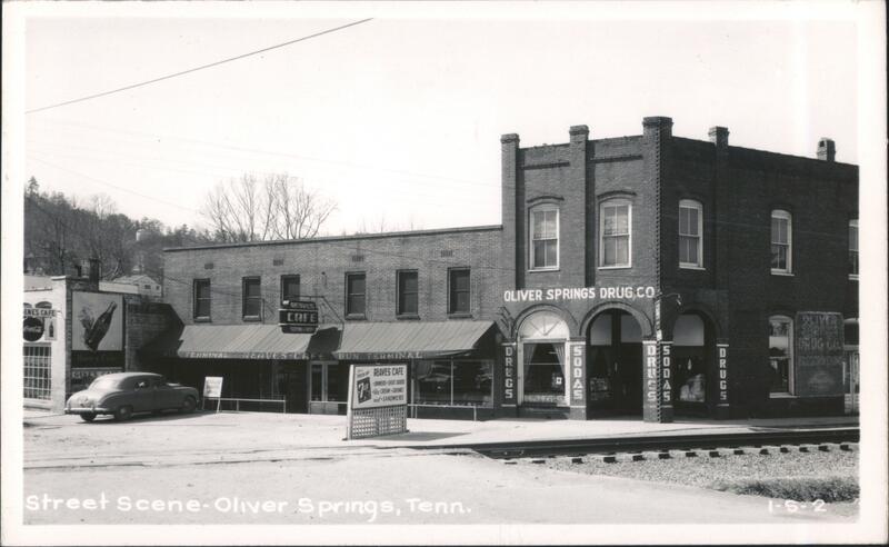 Oliver Springs Drug Co, Reeves Cafe, Bus Terminal Tennessee