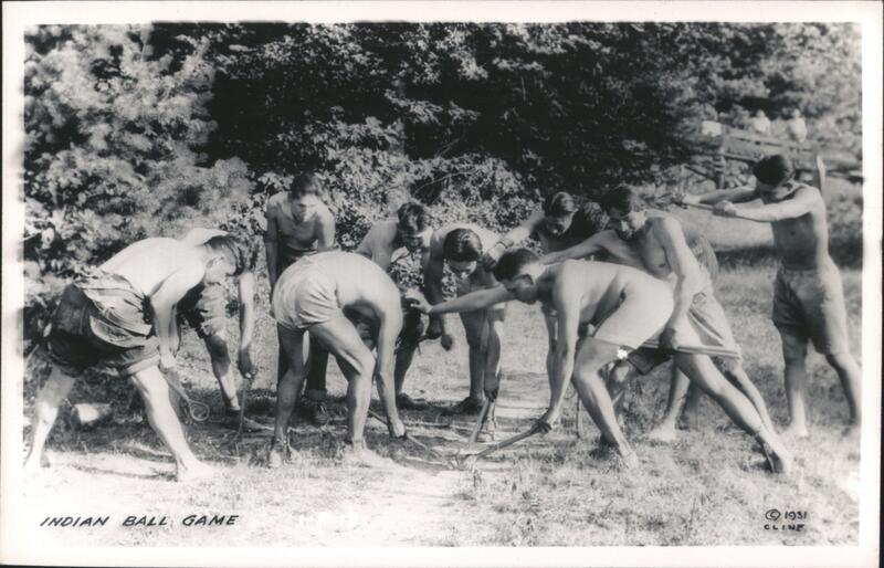Boys Playing Indian Ball Game Cherokee North Carolina