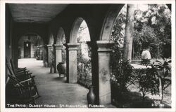 The Patio - Oldest House, St. Augustine, Florida Postcard