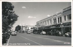 Downtown Street Scene, Gainesville, Florida Postcard