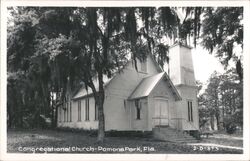 Congregational Church, Pomona Park, Florida Postcard