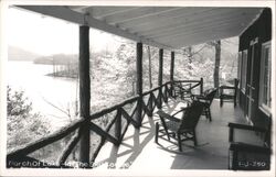 Porch of Lake-in-the-Sky Lodge Postcard