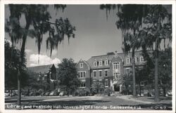 Library and Peabody Hall, University of Florida Postcard