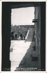 Castillo de San Marco Courtyard View From Doorway Postcard