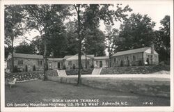 Rock Haven Terrace Motel on Smoky Mountain Hwy, Asheville NC Postcard