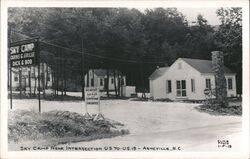 Sky Camp Motel & Restaurant at US 70 & 19 Intersection Postcard