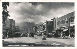 Street Scene Kingsport Tennessee Downtown Vintage Postcard