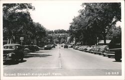 Broad Street Kingsport Tennessee Vintage Postcard View Postcard