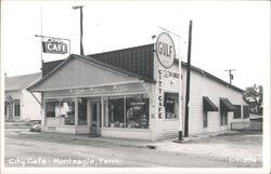 City Cafe, Gulf Dealer, Monteagle Postcard