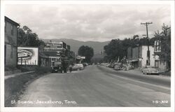 Street Scene in Jacksboro, Tennessee Postcard