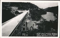 New High Bridge over Little Tennessee River near Bryson City, NC Postcard