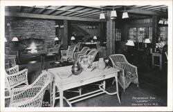 Fryemont Inn Lounge Interior, Bryson City, NC Postcard