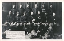 1911 Carlisle Indian School Football Team Jim Thorpe Pop Warner Postcard