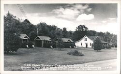 Red Wing Tourist Cabins and Dining Room, Whittier NC Postcard