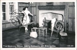 Weaving Room, Berry Schools, Mount Berry, GA Postcard