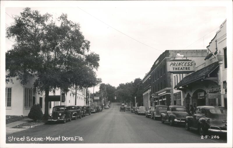 Mount Dora, Florida Street Scene with Princess Theatre