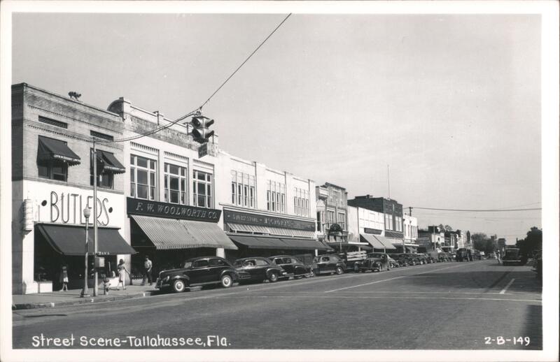 Tallahassee Florida F.W. Woolworth Butlers Street Scene Downtown