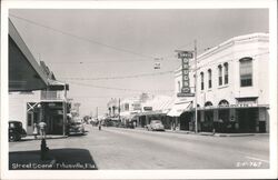 Titusville, Florida Street Scene Postcard