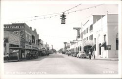 Titusville, Florida Street Scene Main Street Vintage Postcard View Postcard