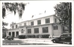 Deland City Hall, Police Car, Vintage Postcard View Postcard